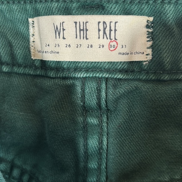 Free People We The Free Cotton Zip Up Women’s Size 30 Green Mini Denim Skirt - Picture 13 of 14